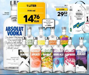 Border Shop Absolut Vodka erbjuda