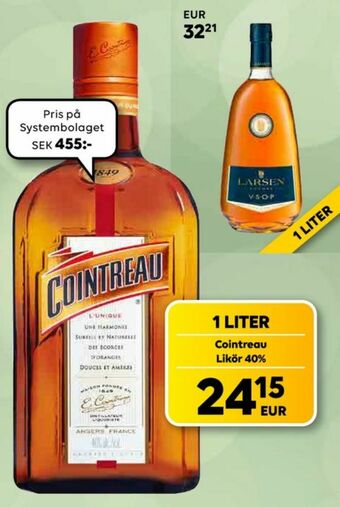 Border Shop Cointreau Likör erbjuda