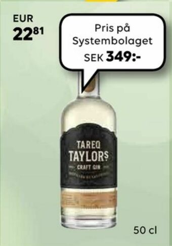 Border Shop Tareq Taylors Gin erbjuda