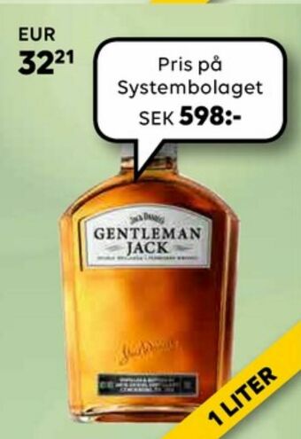 Border Shop Gentleman Jack Whisky erbjuda