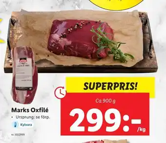 Lidl Marks oxfilé erbjuda