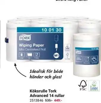 Office Depot Köksrulle Tork Advanced 14 Rullad erbjuda