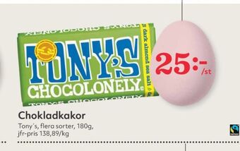 Hemköp Tonys chocolonely chokladkaka erbjuda