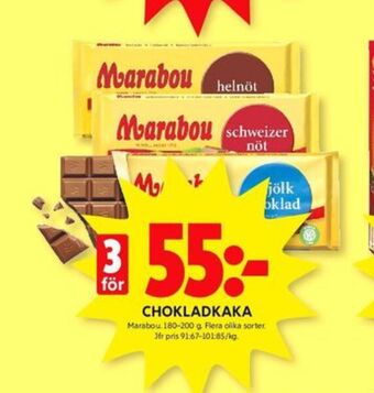 ICA Kvantum Marabou chokladkaka mjölkchoklad erbjuda