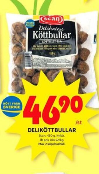 ICA Kvantum Scan köttbullar erbjuda