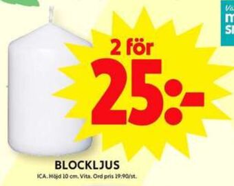 ICA Maxi Ica blockljus erbjuda