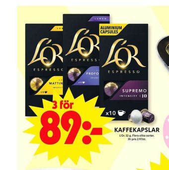 L or kaffekapslar