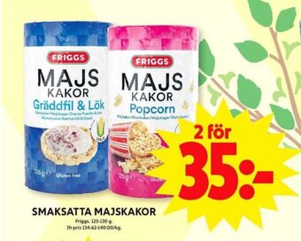 ICA Maxi Friggs majskakor erbjuda