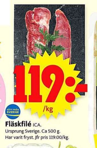 ICA Supermarket Ica fläskytterfilé erbjuda