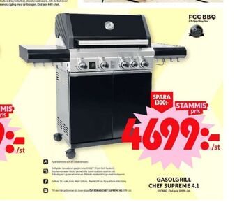 ICA Maxi Fcc bbq gasolgrill erbjuda