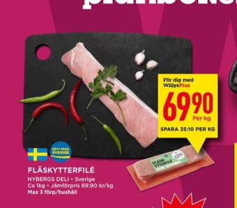Willys Nybergs deli fläskytterfilé erbjuda