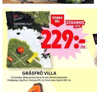 ICA Maxi Ica garden gräsfrö erbjuda