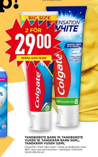 Willys Colgate tandborste erbjuda