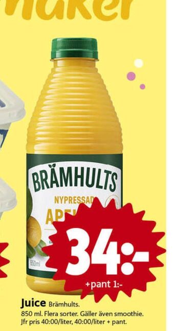 ICA Nära Brämhults juice erbjuda