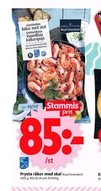 ICA Supermarket Royal greenland räkor med skal erbjuda