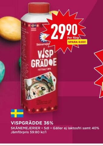 Willys Hemma Skånemejerier vispgrädde erbjuda