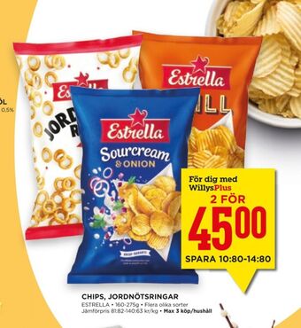 Willys Hemma Estrella chips erbjuda