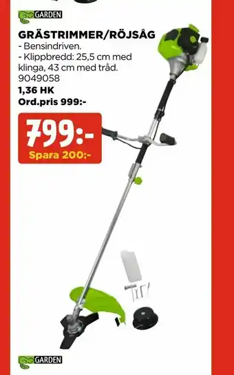 Jem&Fix Grästrimmer/röjsåg erbjuda