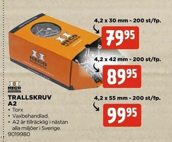 Jem&Fix Trallskruv a2 erbjuda