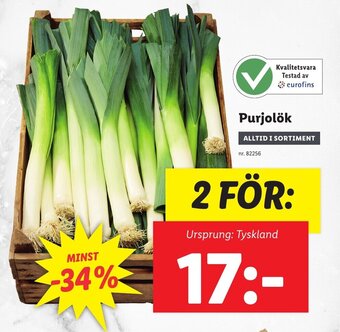 Lidl Purjolök erbjuda