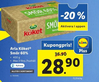 Lidl Arla Köket Smör 60% erbjuda