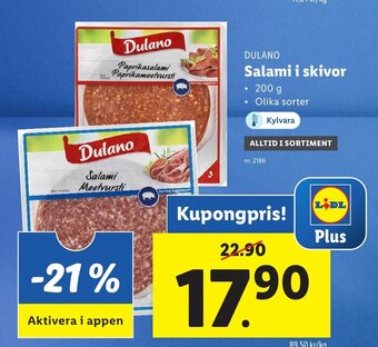 Lidl Salami i Skivor erbjuda