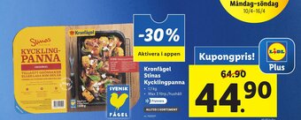 Lidl Kronfågel Stinas Kycklingpanna erbjuda