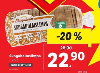 Lidl Skogaholmslimpa erbjuda