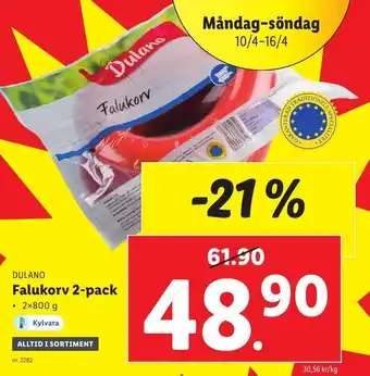 Lidl Falukorv 2-pack erbjuda