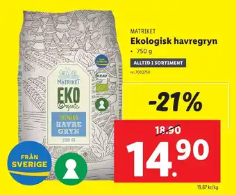 Lidl Ekologisk Havregryn erbjuda