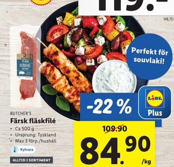 Lidl Färsk Fläskfilé erbjuda