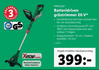 Batteridriven Grästrimmer 20V