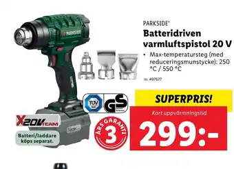 Lidl Batteridriven Varmluftspistol 20V erbjuda