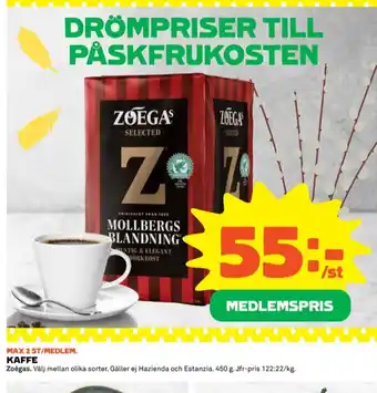 Mollbergs blanding kaffebönor