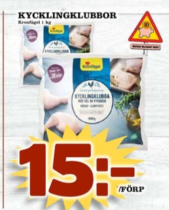 Matdax Kronfågel kycklingklubbor erbjuda
