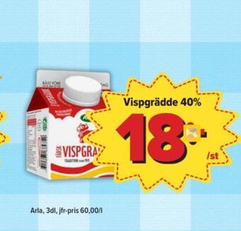 Östenssons Arla vispgrädde erbjuda