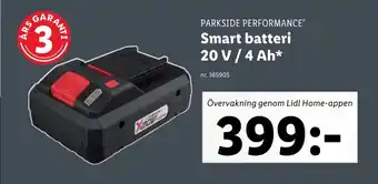 Lidl Smart Batteri 20V / 4Ah erbjuda