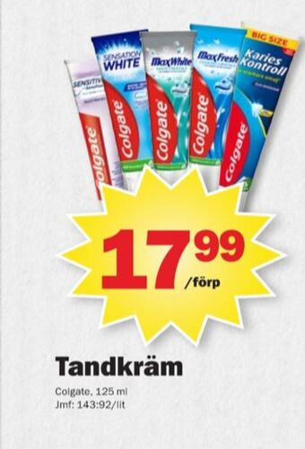 Pekås Colgate tandkräm erbjuda