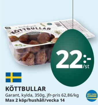 Tempo Garant köttbullar erbjuda