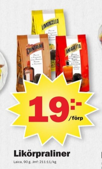 Pekås Amaretto choklad erbjuda