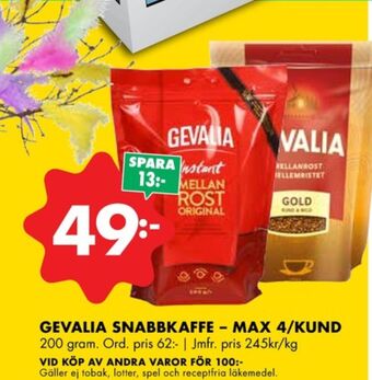 ÖoB Gold instant kaffe erbjuda