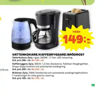 Stora Coop Epic vattenkokare erbjuda