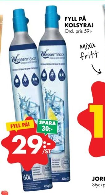 ÖoB Wassermaxx kolsyrepatron erbjuda