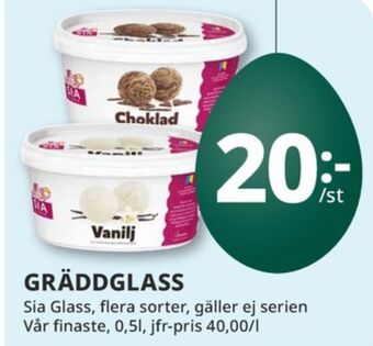 Tempo Sia gräddglass erbjuda