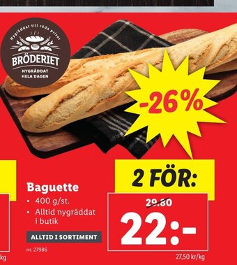 Lidl Baguette erbjuda