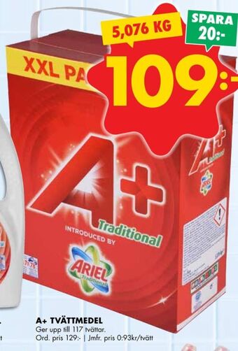 ÖoB A+ tvättmedel pulver erbjuda