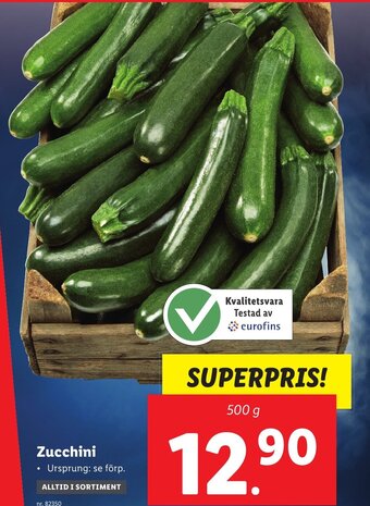 Lidl Zucchini erbjuda