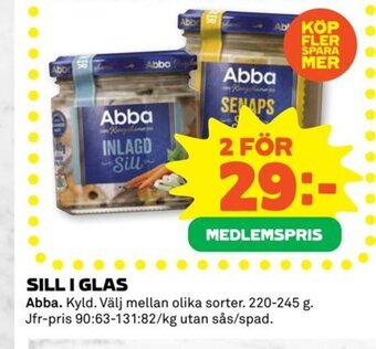 Coop Sill i Glas erbjuda