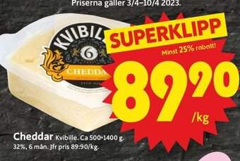 ICA Supermarket Cheddar erbjuda