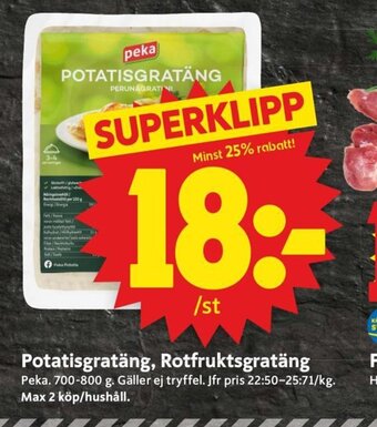ICA Supermarket Potatisgratäng, Rotfruktsgratäng erbjuda